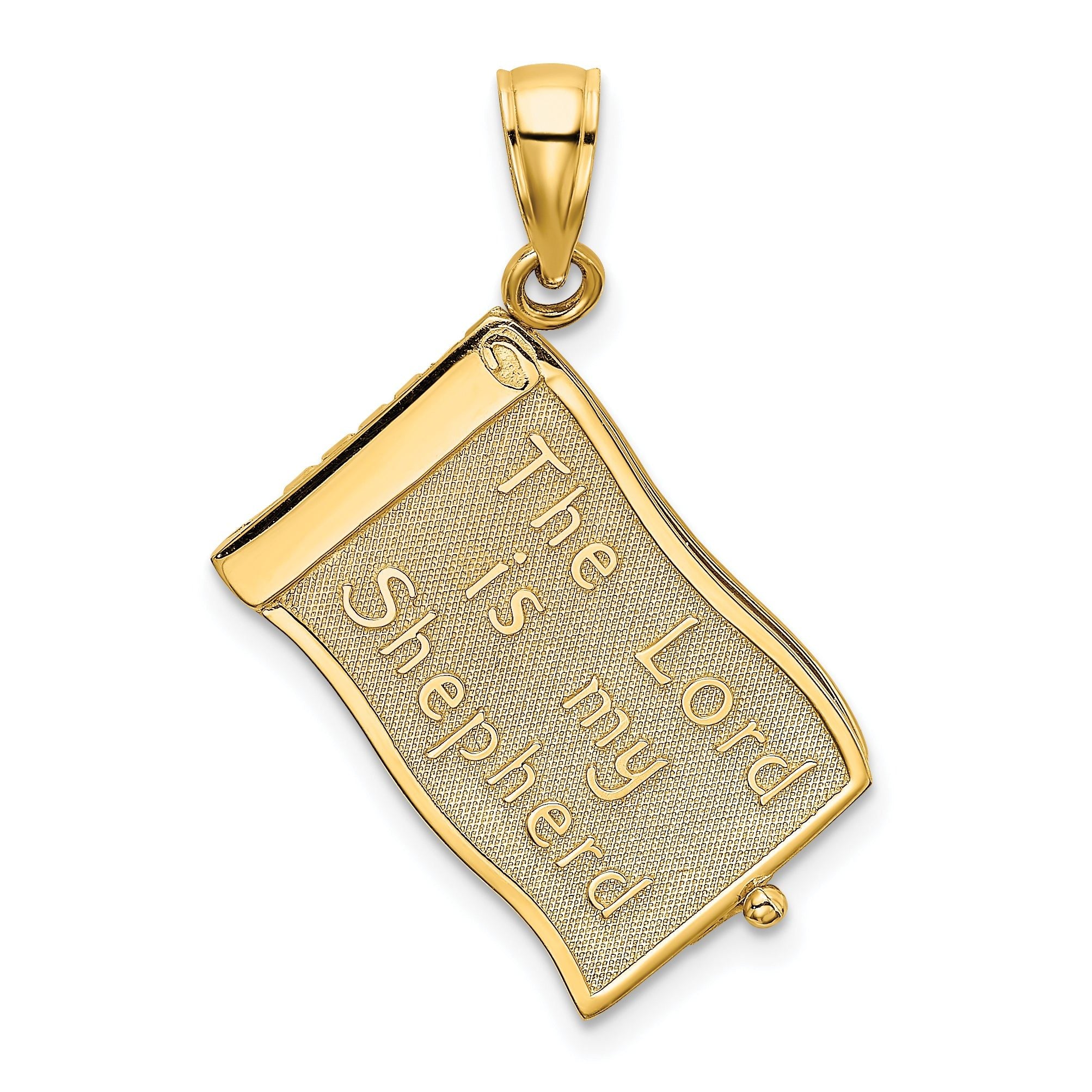 14K 3-D Moveable Pages The Lord Is My Shepherd Psalm 23 Charm Main image