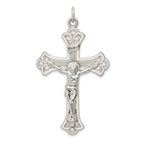 Sterling Silver 925 INRI Crucifix Pendant with Polished Palladium Finish