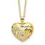 Sentimental Expressions Sterling Silver Gold-tone CZ Heart of Gold 18in Necklace