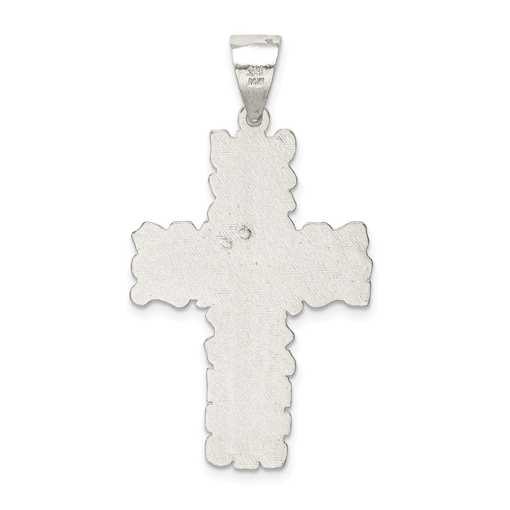 Sterling Silver 925 Cross Pendant with Polished Anti-Tarnish Finish