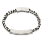 Stainless Steel Polished Heavy Wheat ID Bracelet for Men