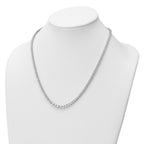14k White Gold 11 5/8 carat Certified Lab Grown Diamond VS/SI+ G+ Complete Round 20 inch Graduated Tennis Necklace