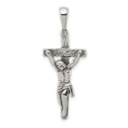 Sterling Silver 925 Polished Crucifix Pendant Antique Design