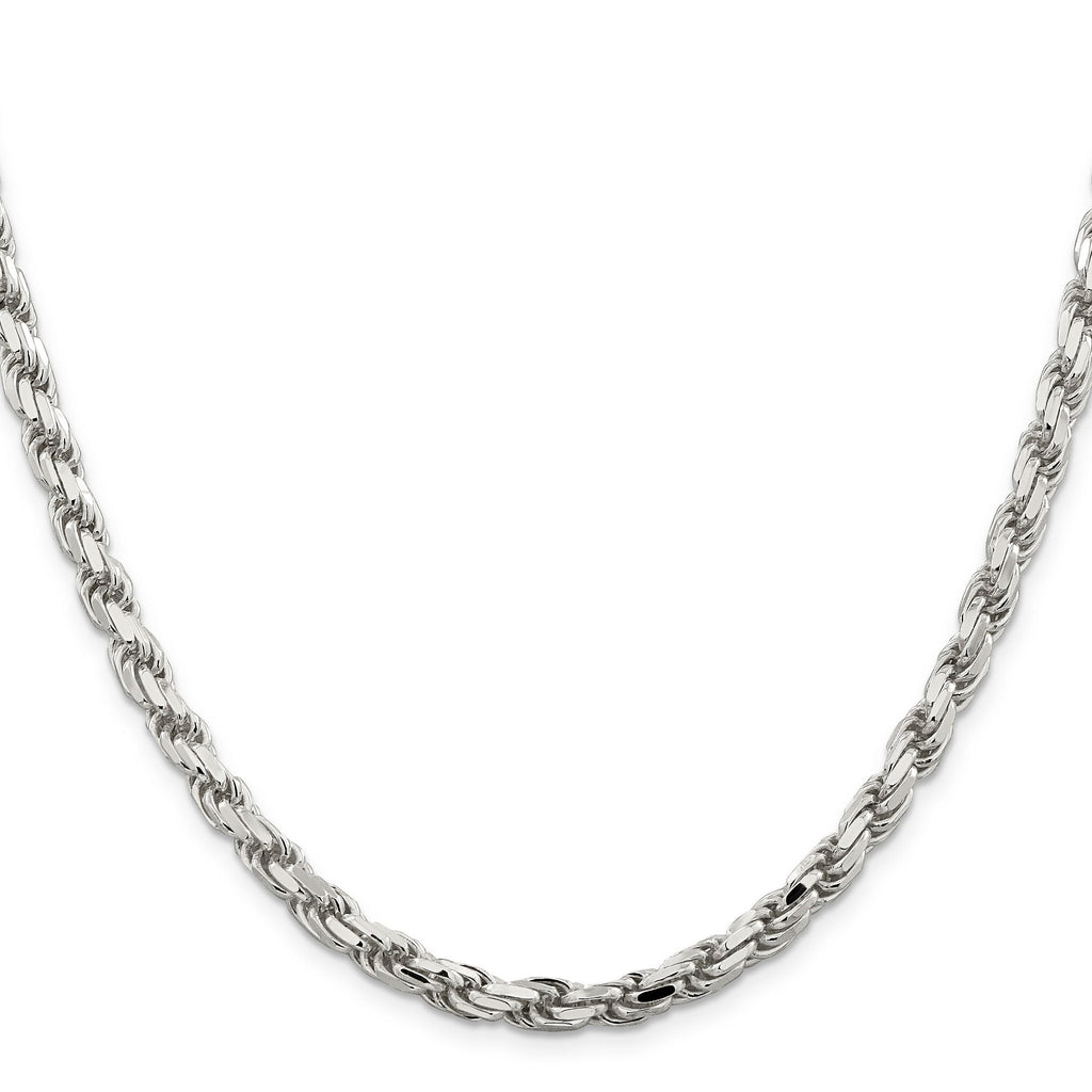 Diamond-Cut Rope Chain in Sterling Silver, 5.75mm