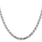 Diamond-Cut Rope Chain in Sterling Silver, 5.75mm