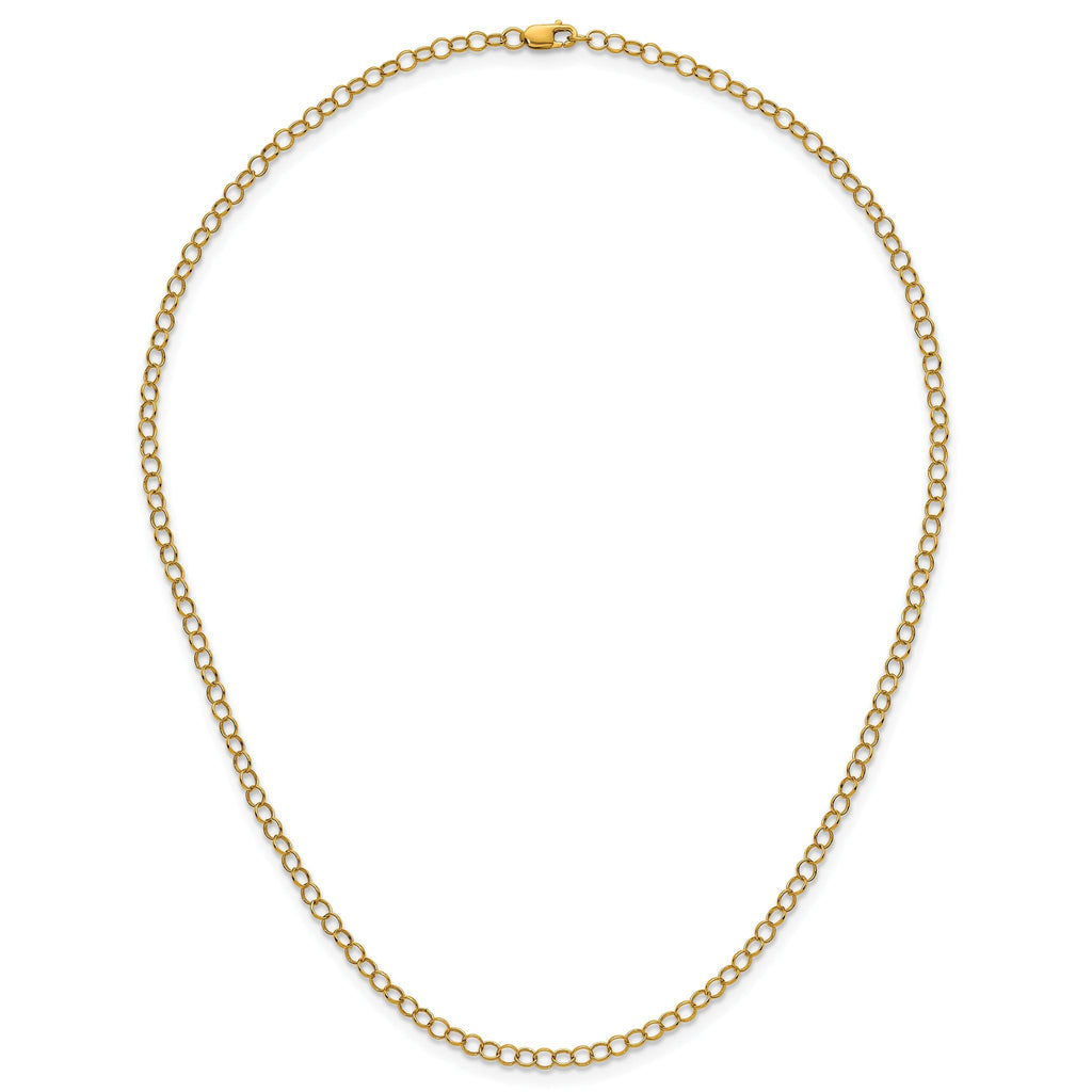 14K Gold Filled Rolo Chain Necklace in 3.2mm Width