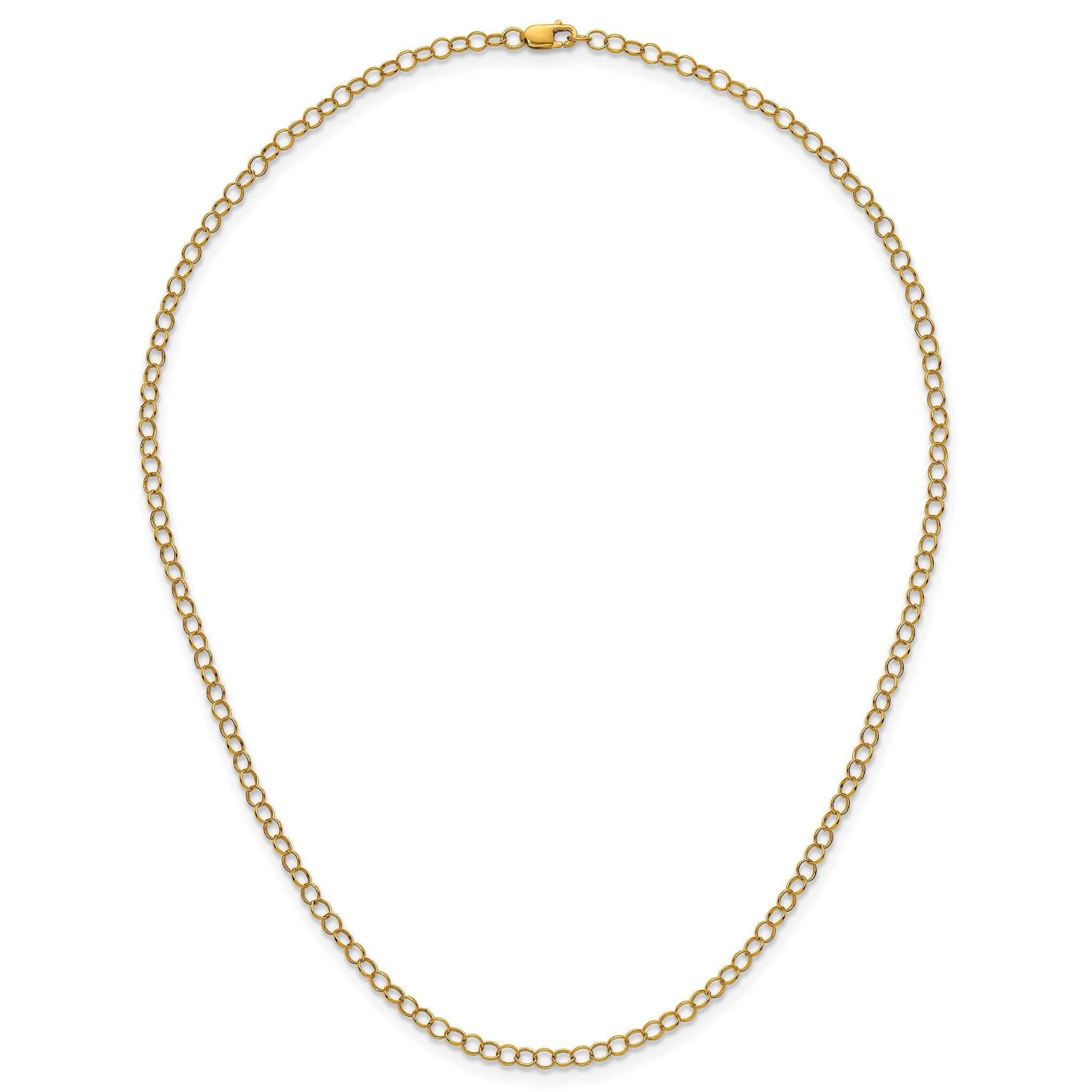 14K Gold Filled Rolo Chain Necklace in 3.2mm Width