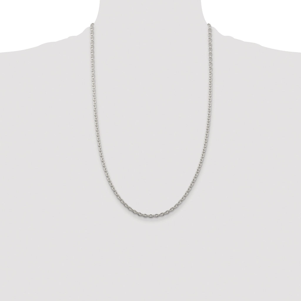 Cable Chain Necklace in Sterling Silver, 3.5mm