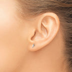 Stainless Steel Polished Button Earrings