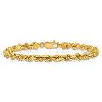 14K 7 inch 4.5mm Diamond-cut Rope with Lobster Clasp Chain