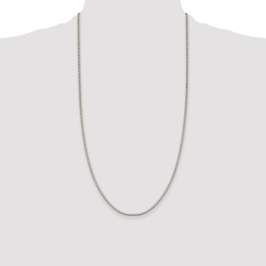 Box Chain Necklace in Sterling Silver, 1.9mm