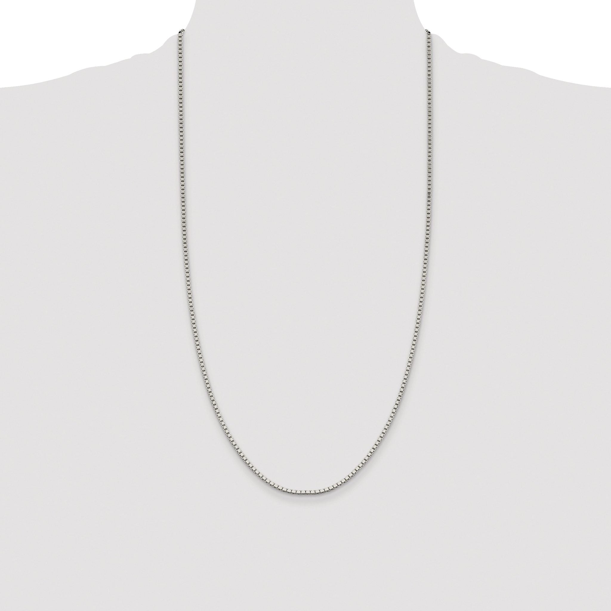 Box Chain Necklace in Sterling Silver, 1.9mm
