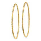 14k 1.25mm Diamond-cut Endless Hoop Earring