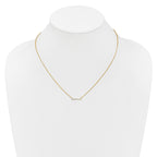 14k 1/4 carat Lab Grown Diamond VS/SI+ G+ Complete 18 inch Bar Necklace