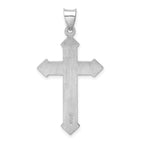 Sophia Jewelers Sterling Silver Rhodium-Plated Cross Pendant with Textured Finish