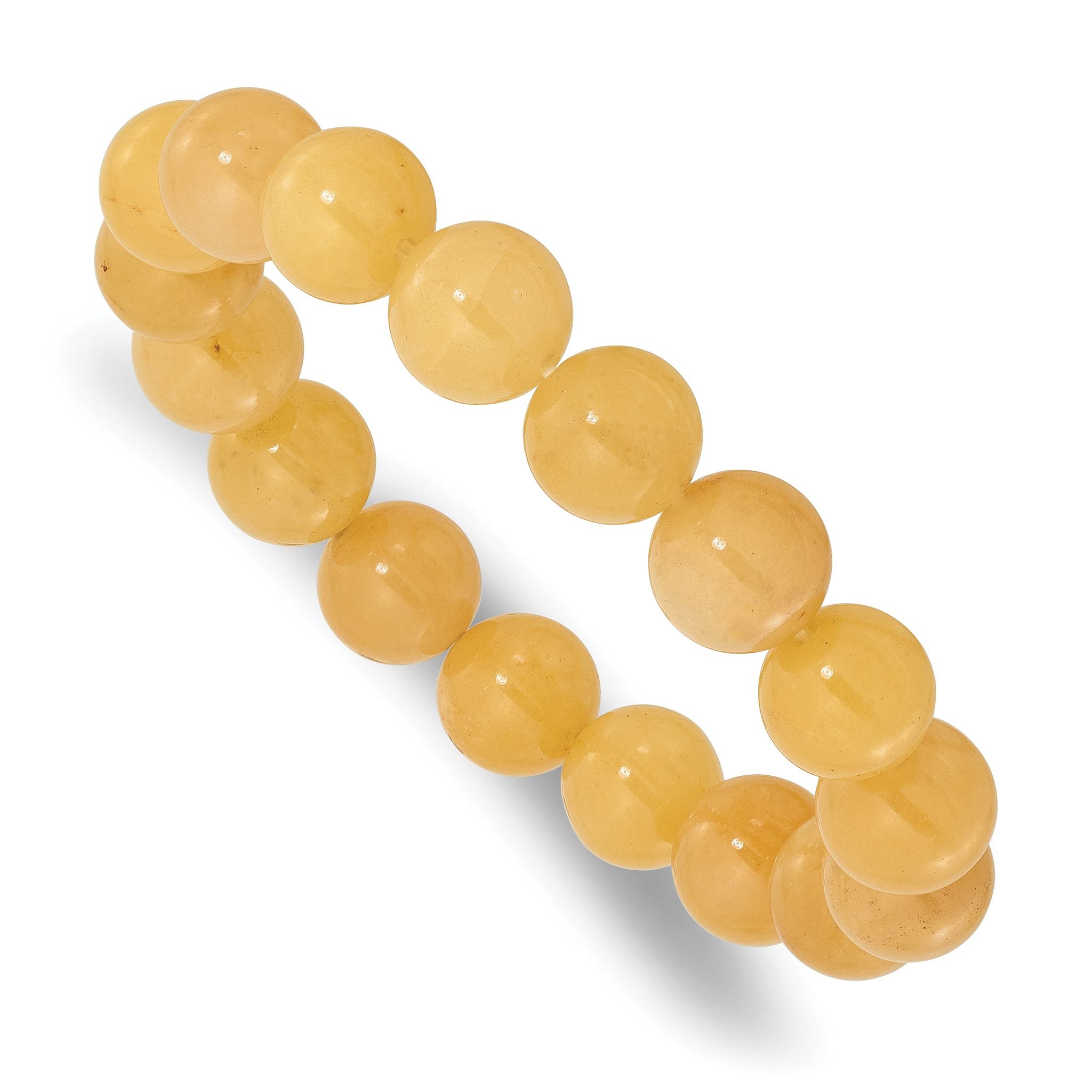 Yellow Quartz 10.00mm Beaded Stretch Bracelet Main image