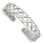 Stainless Steel Polished Weave Design Bangle Bracelet for Women