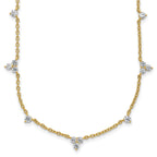 14k 1 3/4 carat Lab Grown Diamond VS/SI+ G+ Eleven Station 18 inch Necklace