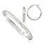 Sterling Silver Diamond Cut 6mm Bangle and 4mm Hoop Earring Set