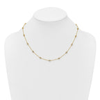 14k Complete 7/8 carat Bezel-set Diamond and Cable Chain 16-Station 16 inch Necklace