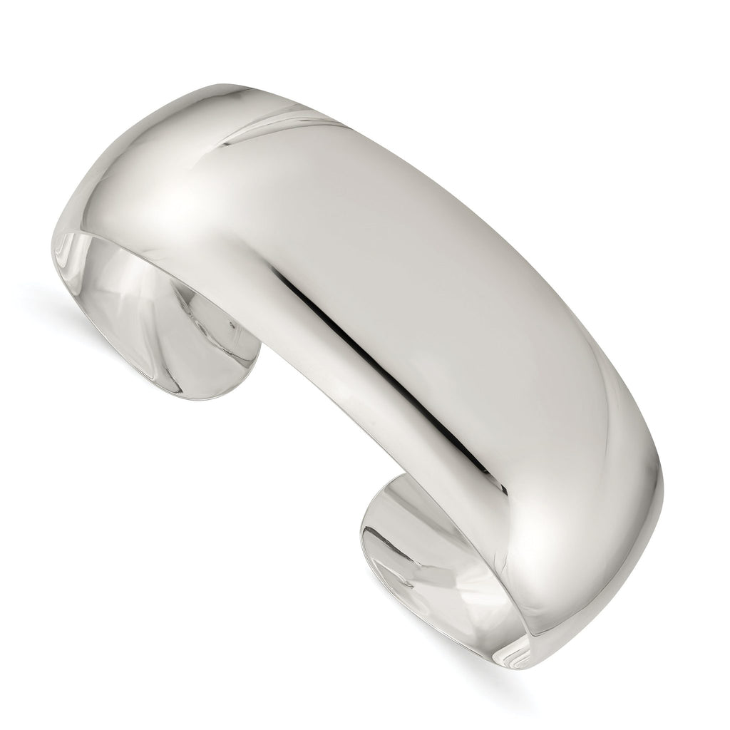 Sophia Jewelers Sterling Silver 925 Polished Cuff Bracelet Engravable