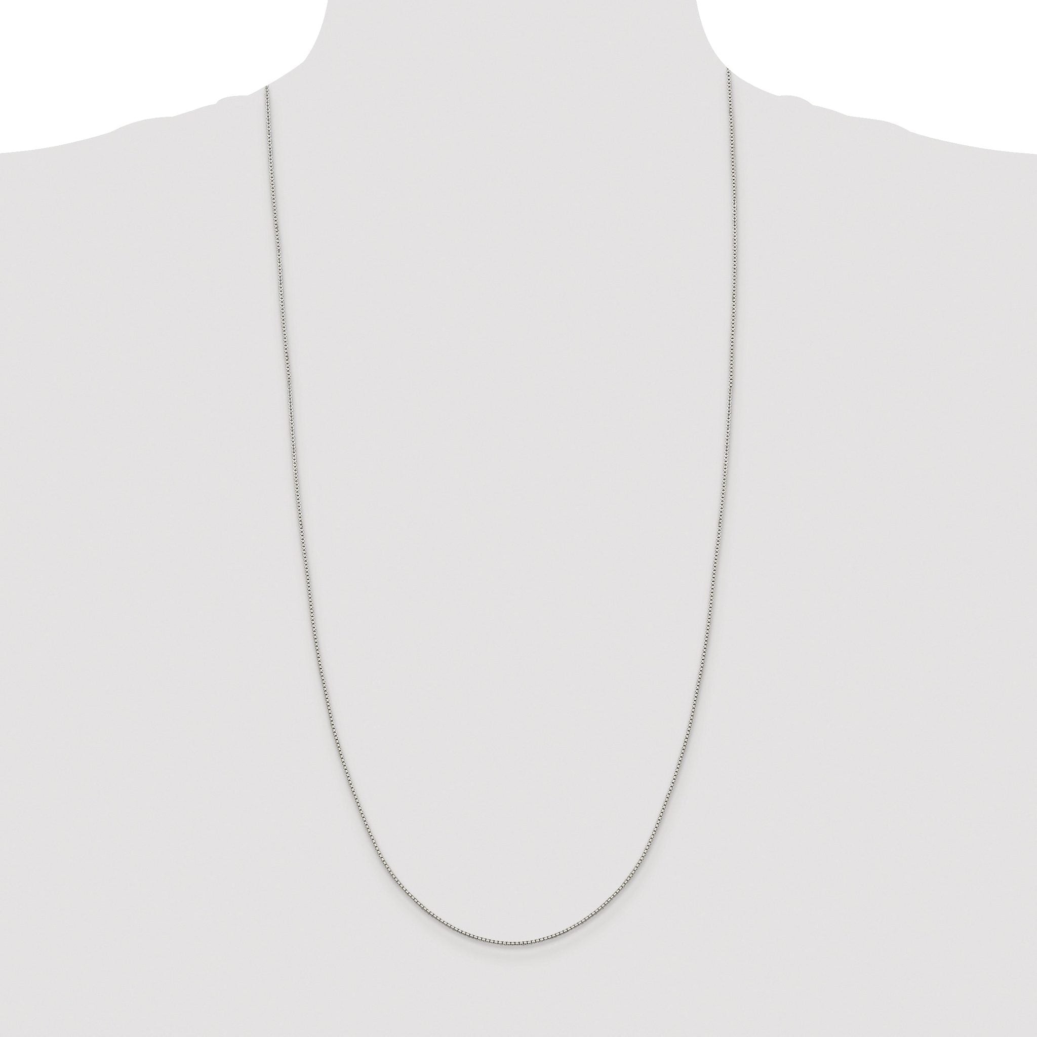8-Sided Box Chain Necklace in Sterling Silver