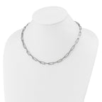 14k White Gold 3 3/4 carat Lab Grown Diamond VS/SI+ G+ 18 inch Fashion Paperclip Necklace