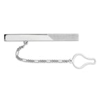 Sterling Silver 925 Men's Tie Clip with Polished Brushed Finish