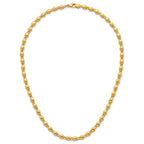 14k Polished 5.25mm Round Fancy Beaded 18 inch Necklace