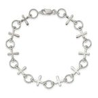 Sterling Silver Cross Bracelet