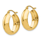 Sophia Jewelers 14K Gold Polished Hoop Earrings for Women