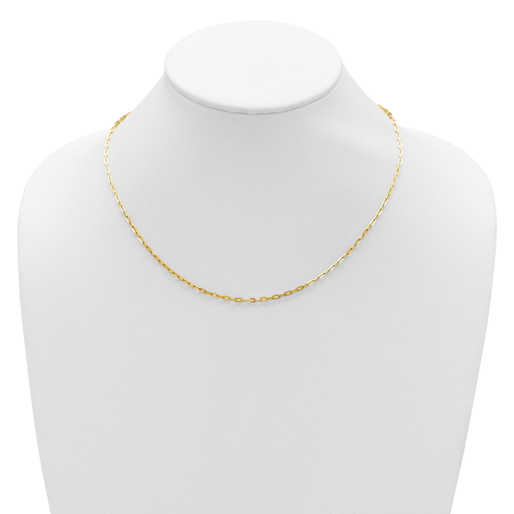 1.1mm 10K Yellow Gold Franco Chain