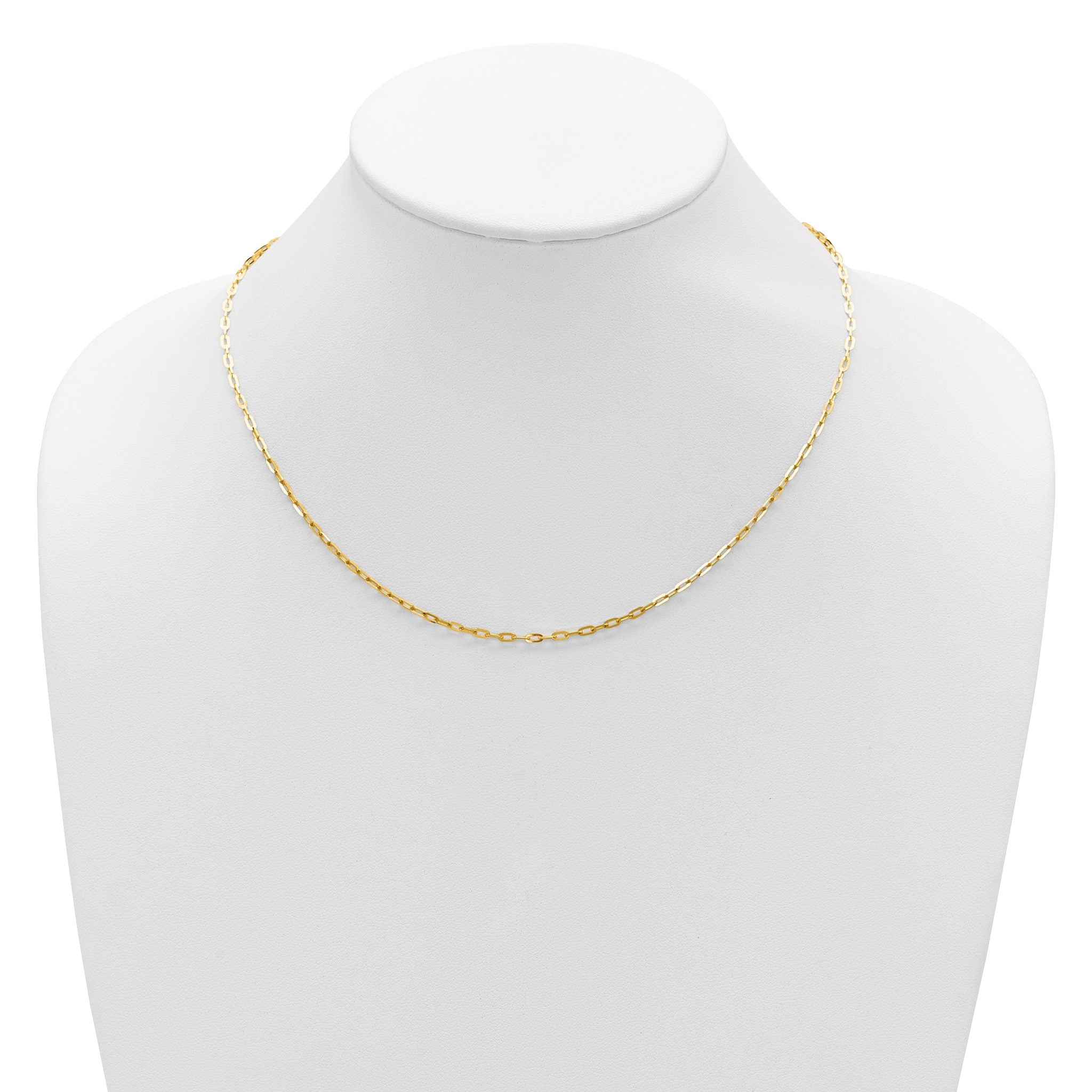 1.1mm 10K Yellow Gold Franco Chain