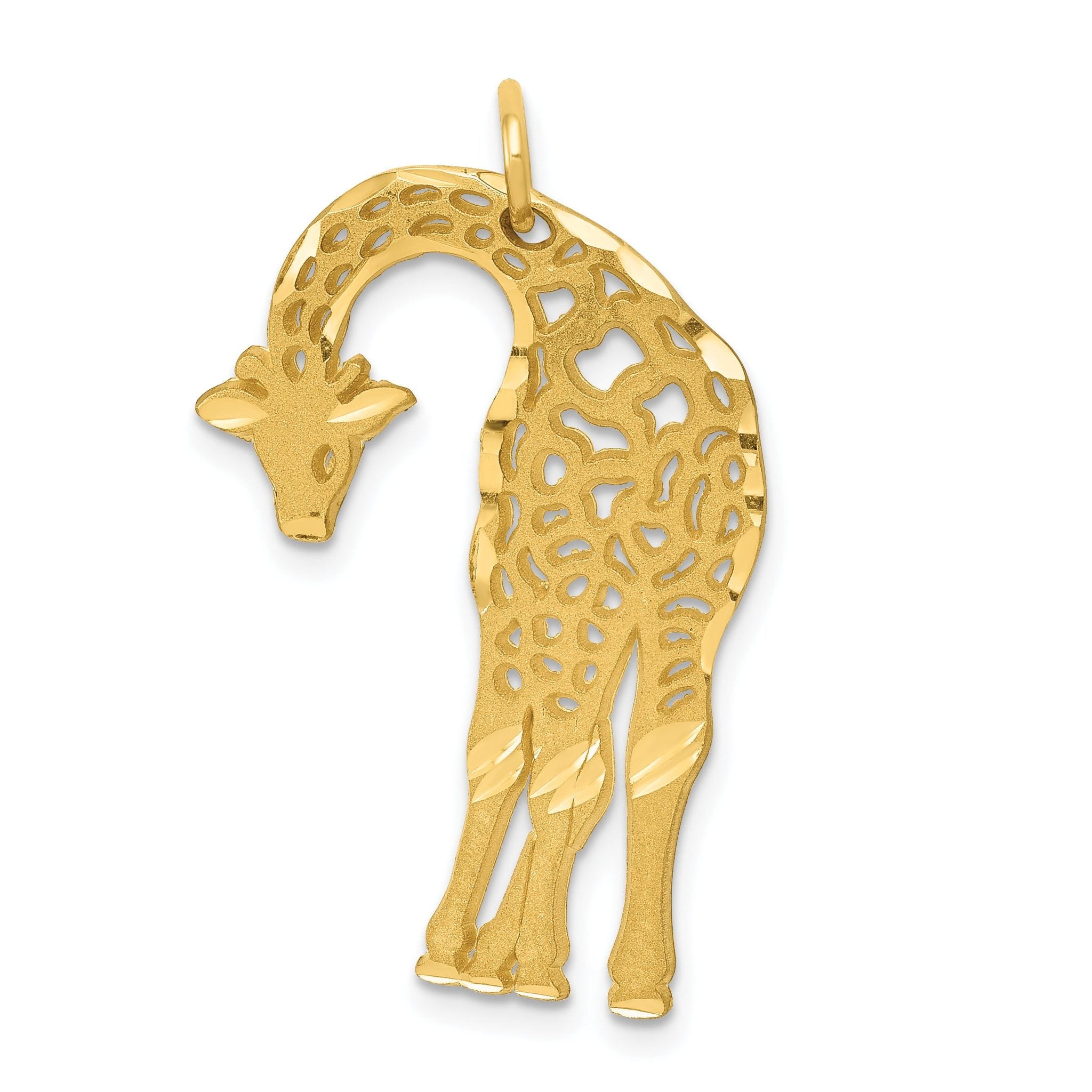 14K Gold Giraffe Charm Pendant for Men Elegant Design Main image