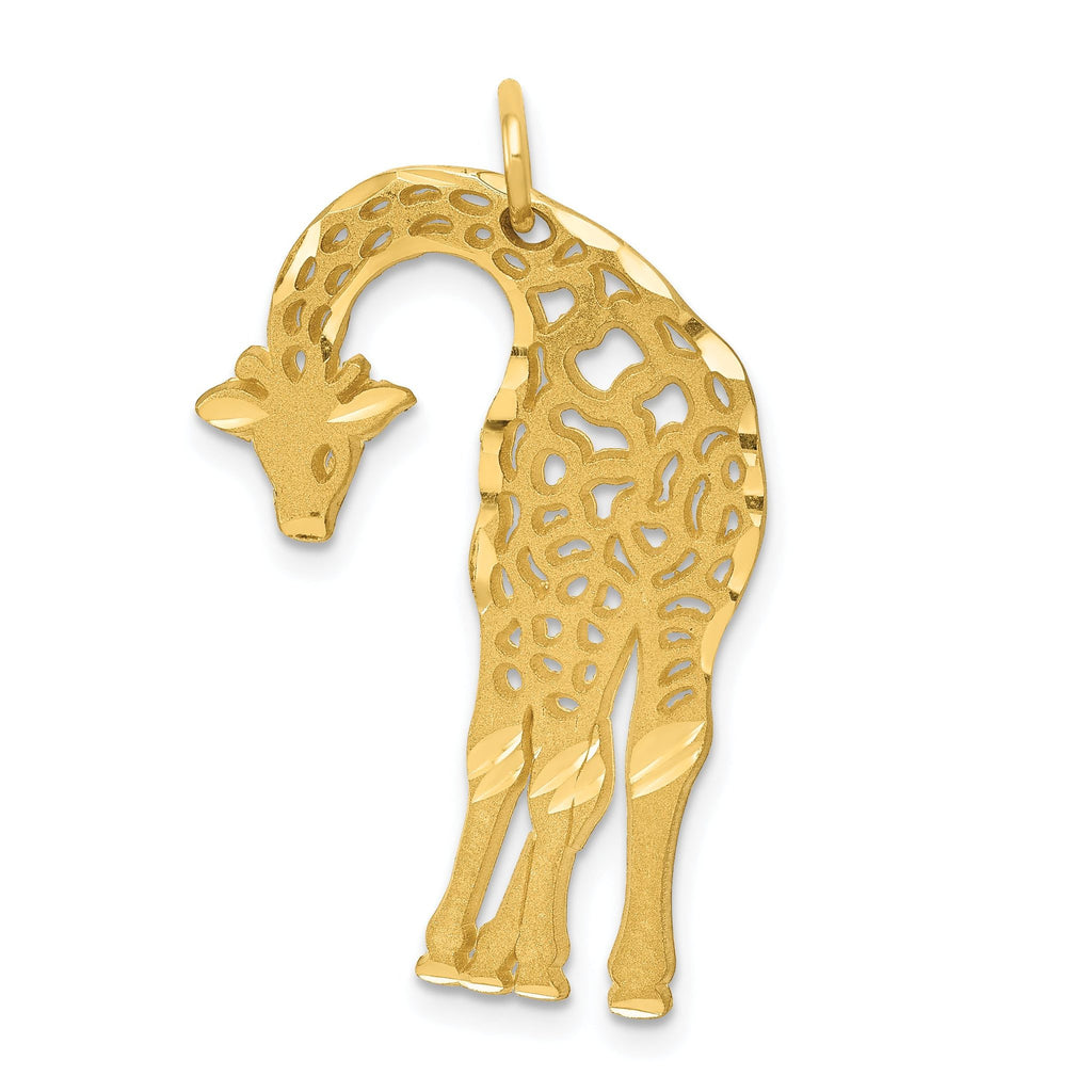 14K Gold Giraffe Charm Pendant for Men Elegant Design
