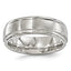 Titanium Wedding Band with Polished Brushed Finish and Engravable Elegance