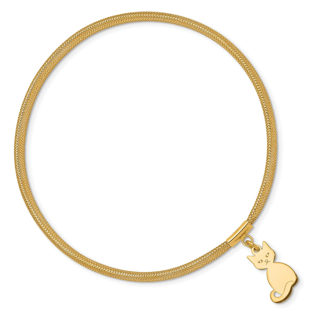 14K Cat Stretch Mesh Bracelet