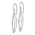 Sterling Silver Polished Double Marquise Shape Dangle Earrings