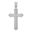 Sophia Jewelers Sterling Silver Rhodium-Plated Cross Pendant with Textured Finish