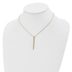 14K Polished Bar 2in ext. Necklace