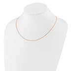 Sterling Silver Rose Gold-plated Adjustable .95mm Box Chain