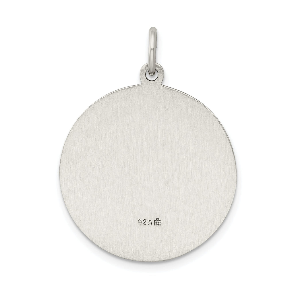 Sterling Silver 925 St. Jude Medal Pendant Engravable Vintage Charm