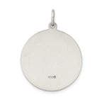 Sterling Silver 925 St. Jude Medal Pendant Engravable Vintage Charm