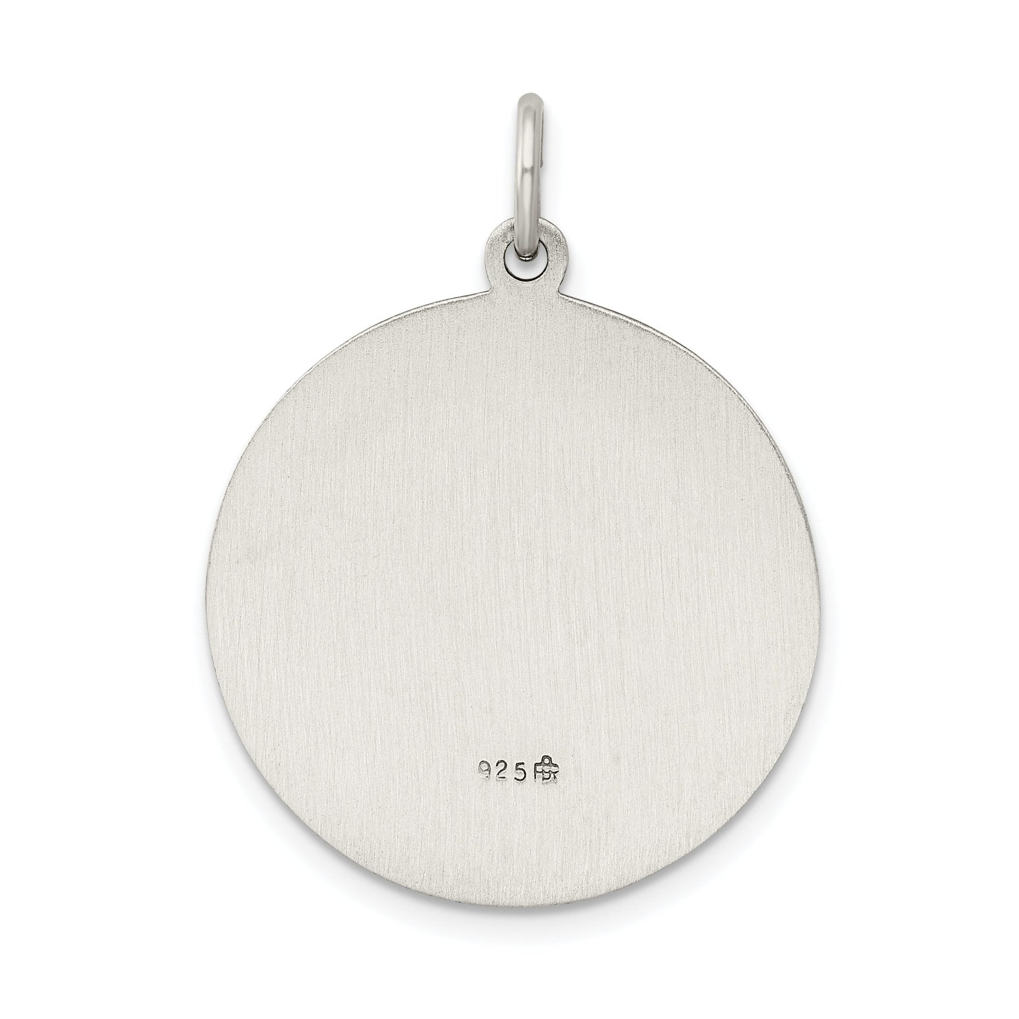 Sterling Silver 925 St. Jude Medal Pendant Engravable Vintage Charm