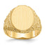 14k 17.0x14.0mm Open Back Men's Signet Ring