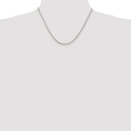 Sterling Silver Rhodium-plated 2mm Box Chain