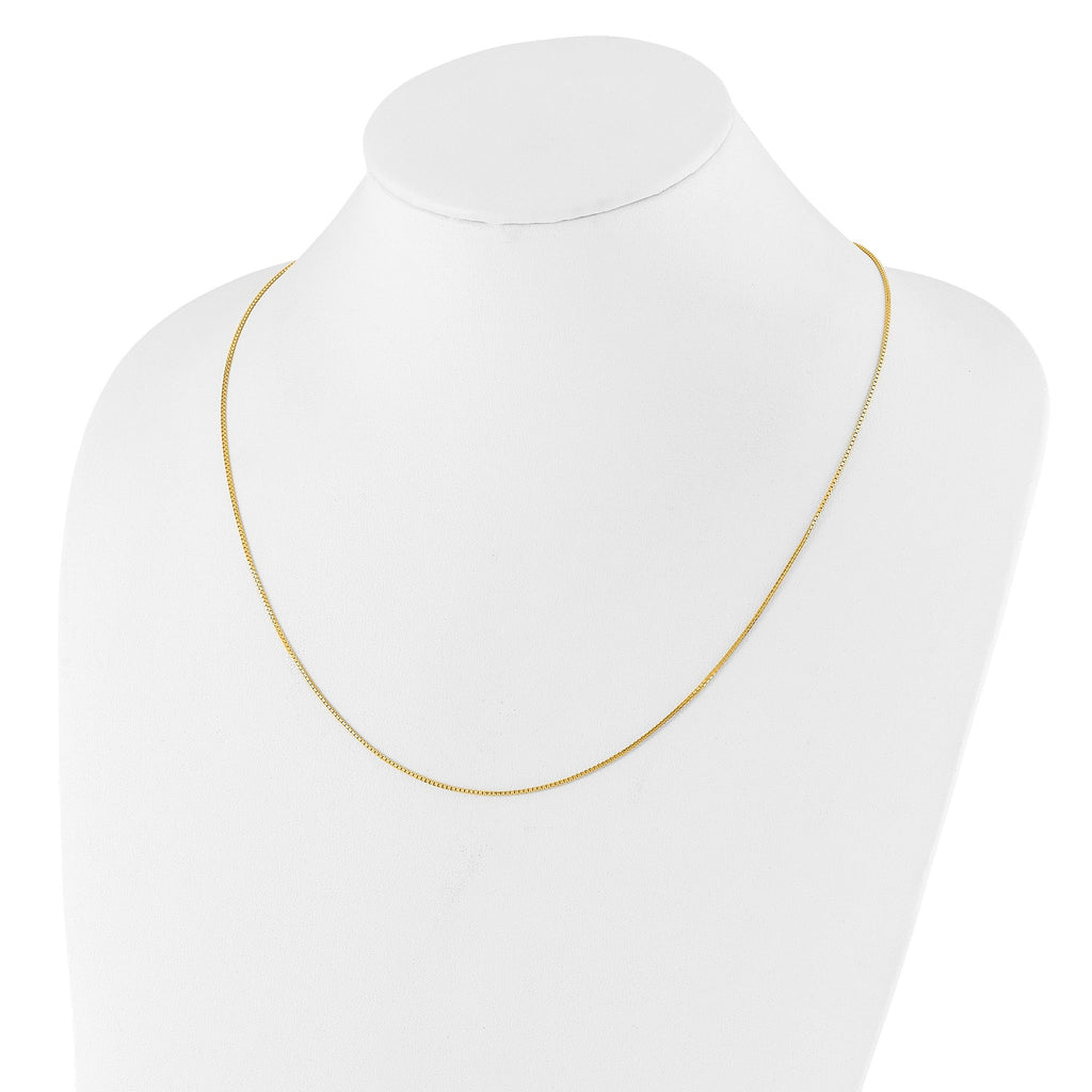14K Adjustable 1mm  D/C Box Chain