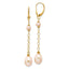 14K 5-8mm Pink Freshwater Cultured Pearl Leverback Earrings