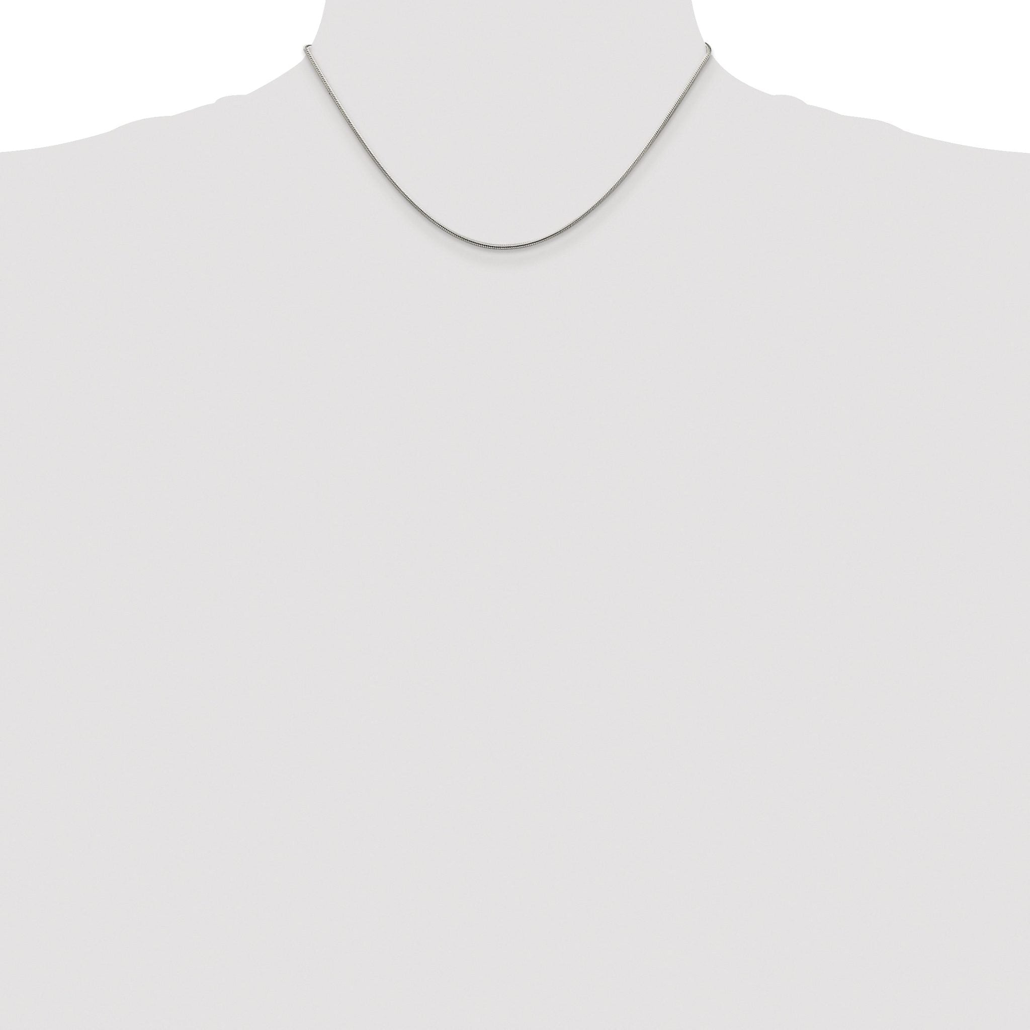 Snake Chain Necklace in Sterling Silver, 1.25mm