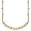 14K Two-tone Polished/Satin/Dia-cut Bar With 2 Inch Extention. Necklace
